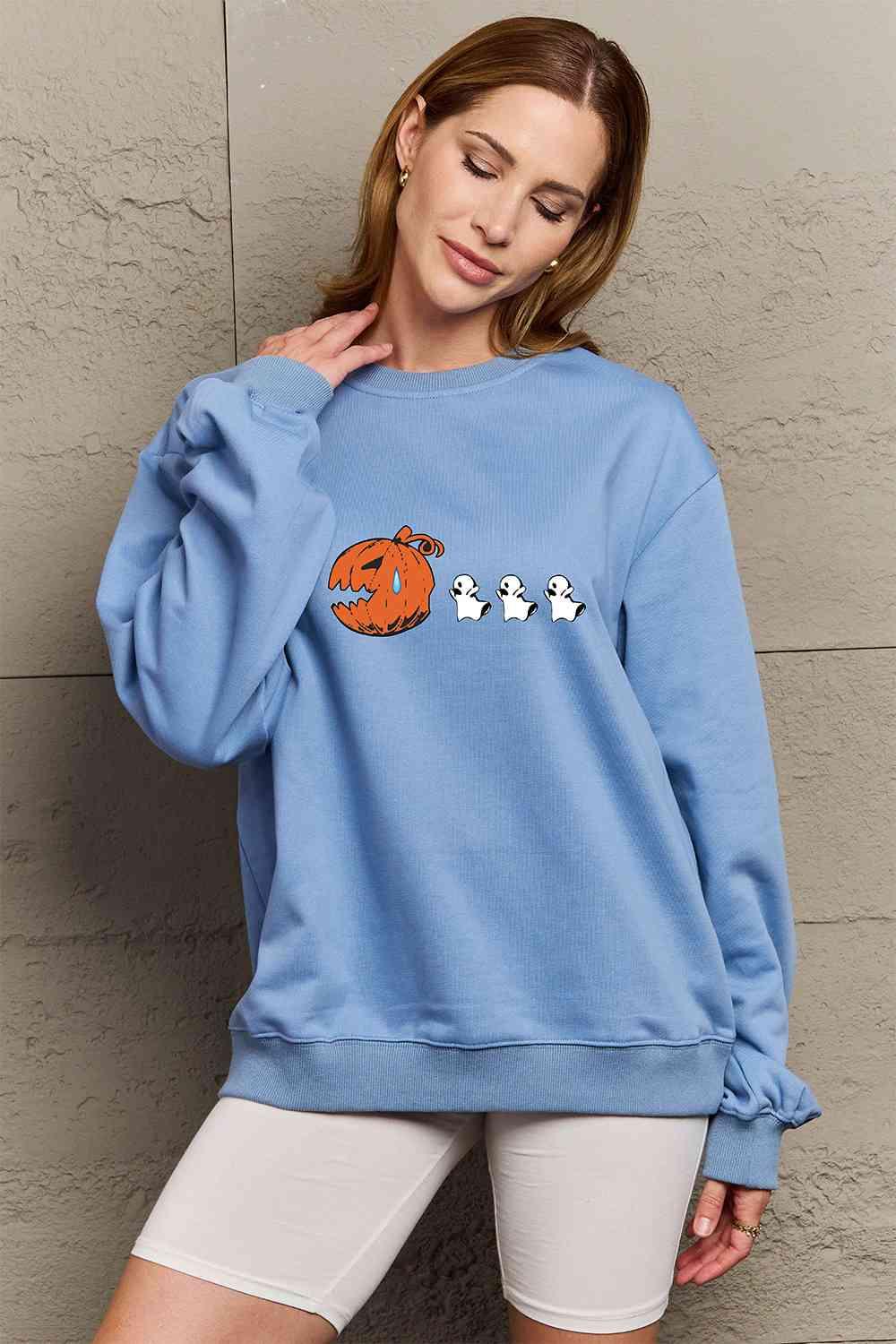 Simply Love Full Size Graphic Dropped Shoulder Sweatshirt - Immenzive