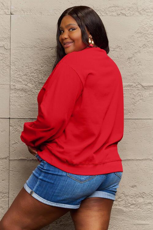 Simply Love Full Size Graphic Long Sleeve Sweatshirt - Immenzive