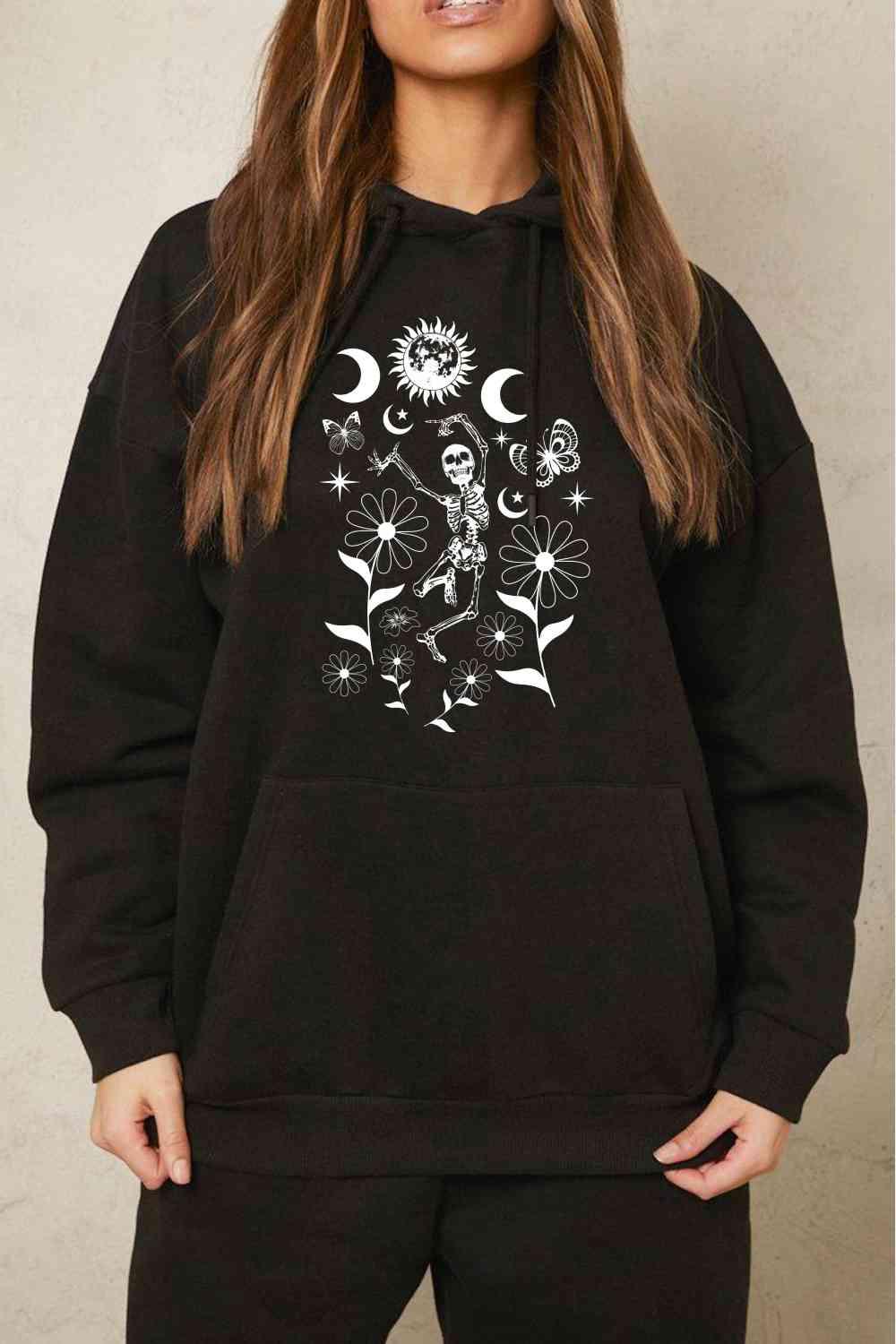 Simply Love Simply Love Full Size Dancing Skeleton Graphic Hoodie - Immenzive