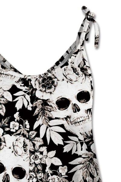 Skull Print Scoop Neck Cami - Immenzive