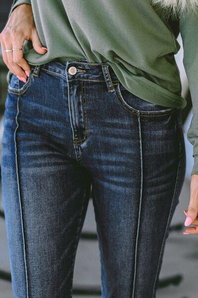 Slim Cropped Jeans with Pockets - Immenzive