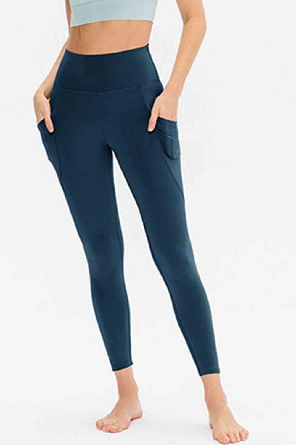 Slim Fit Long Active Leggings with Pockets - Immenzive