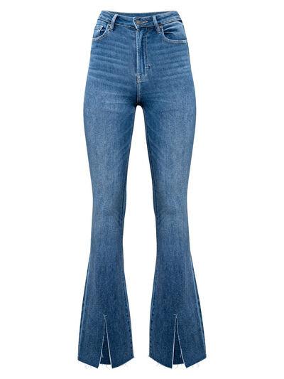 Slit Bootcut Jeans with Pockets - Immenzive