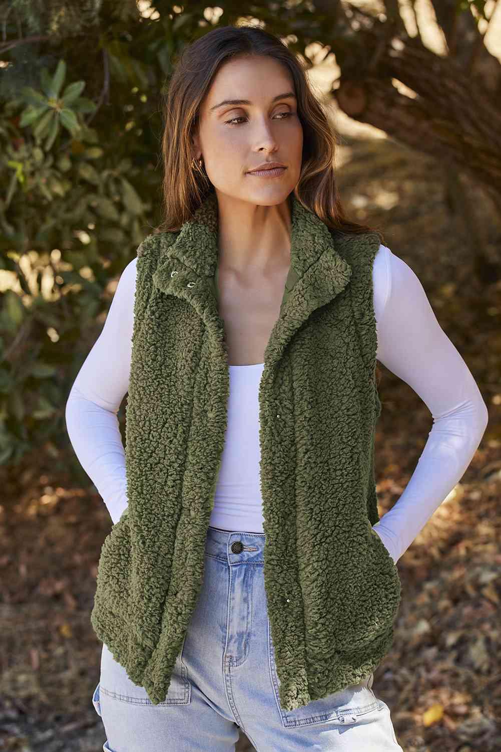 Snap Down Vest with Pockets - Immenzive