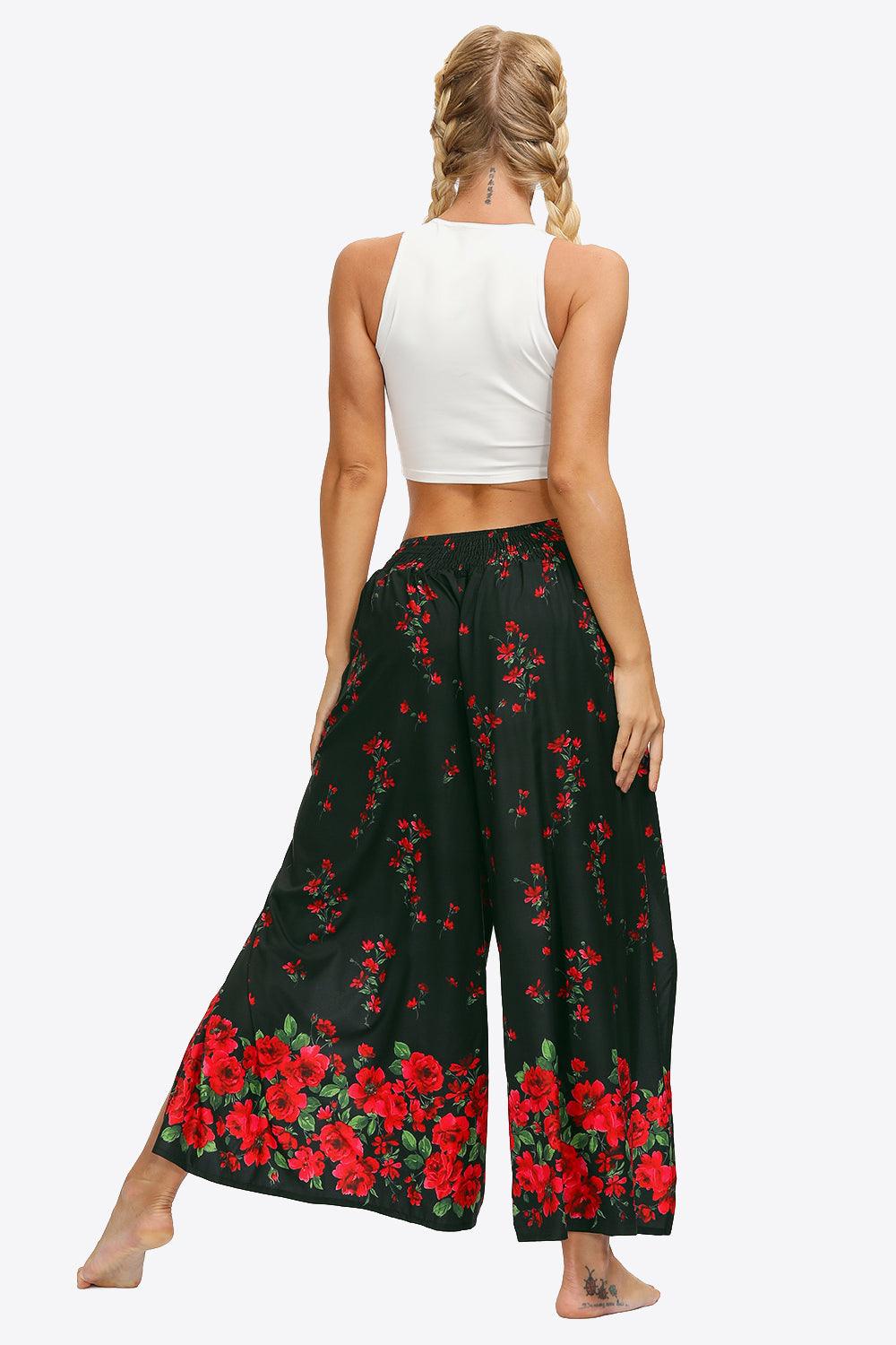 Split Wide Leg Long Pants - Immenzive