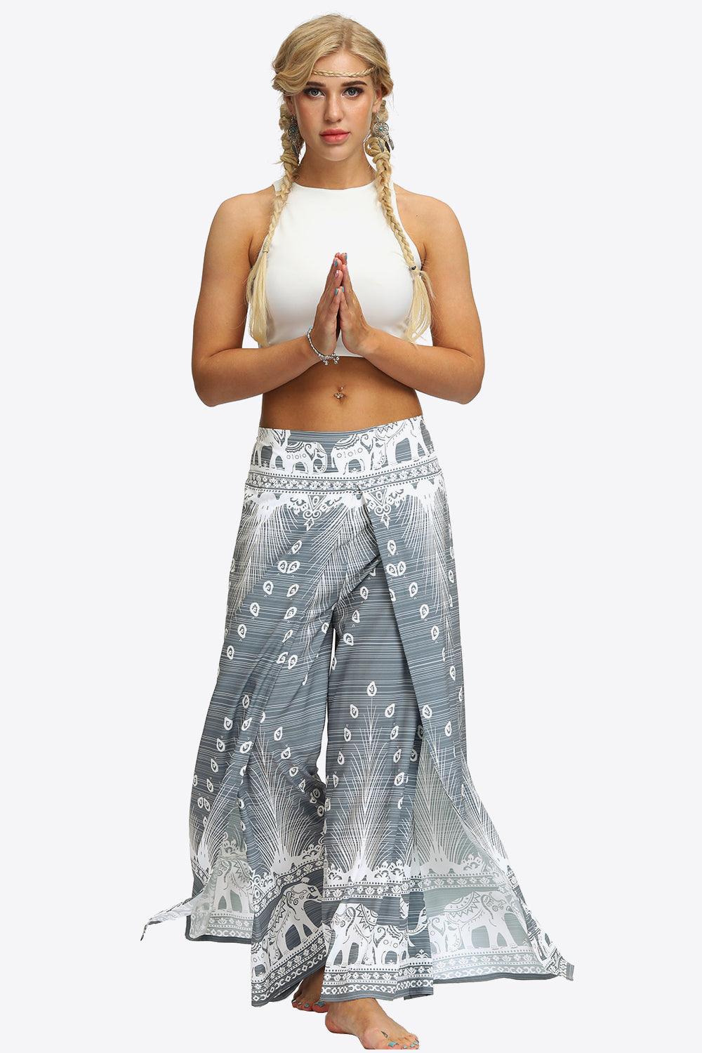 Split Wide Leg Long Pants - Immenzive