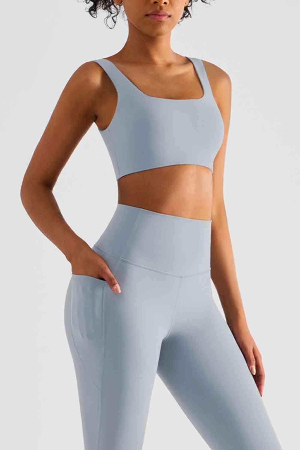 Square Neck Sports Bra - Immenzive