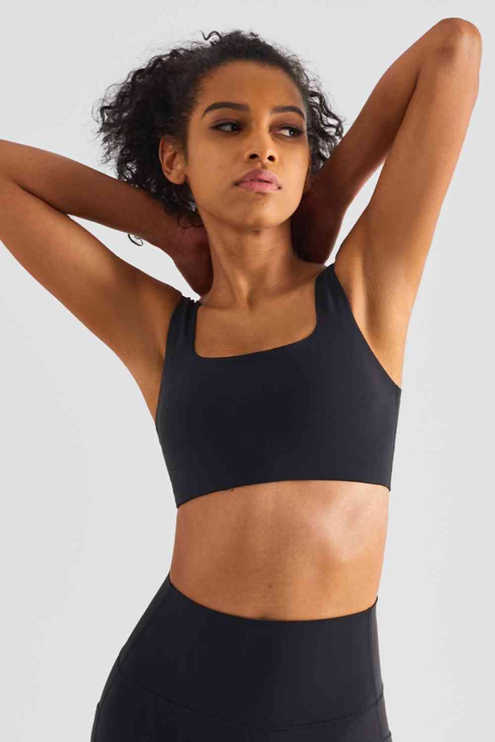 Square Neck Sports Bra - Immenzive