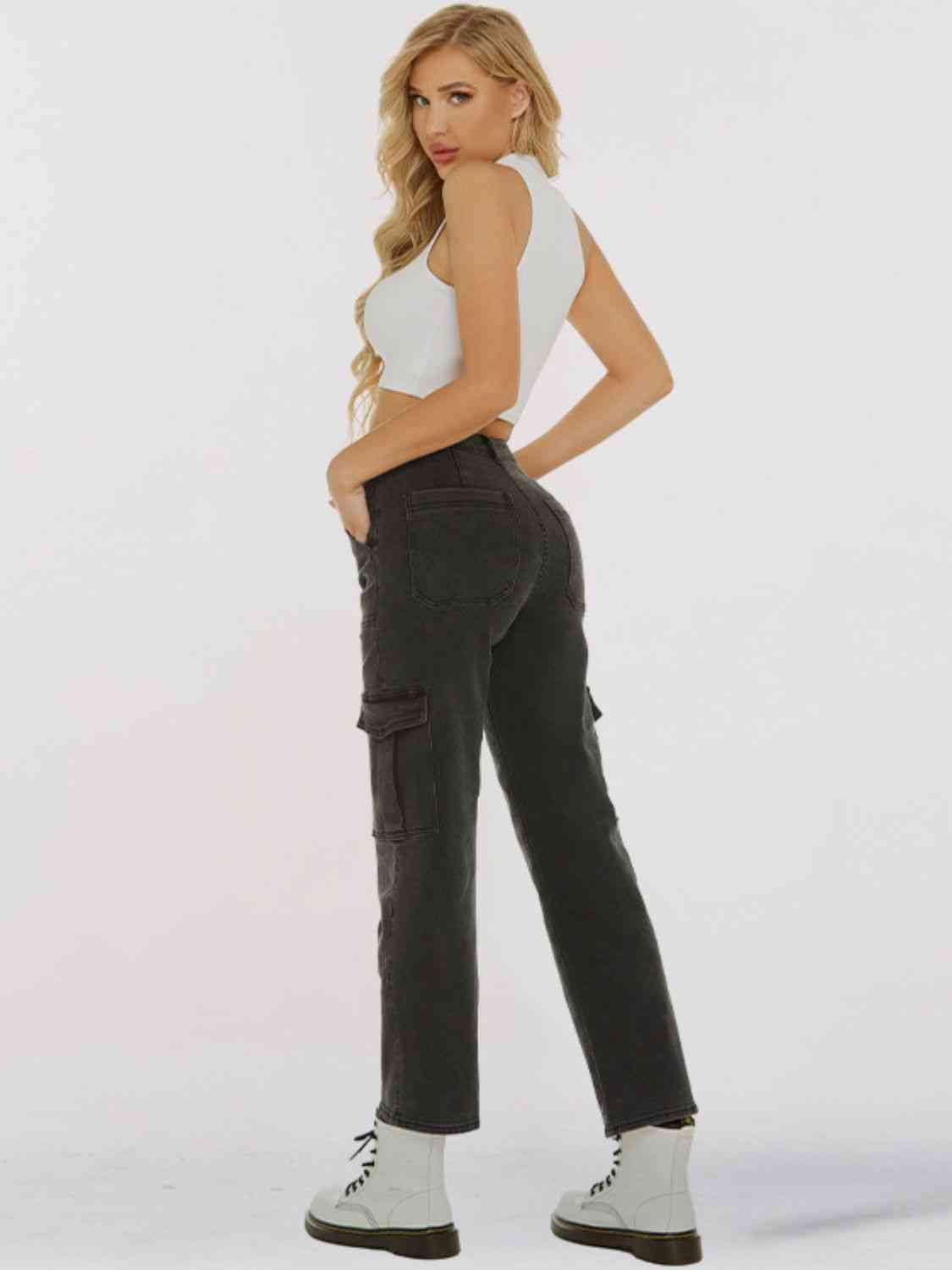 Straight Leg Jeans with Pockets - Immenzive