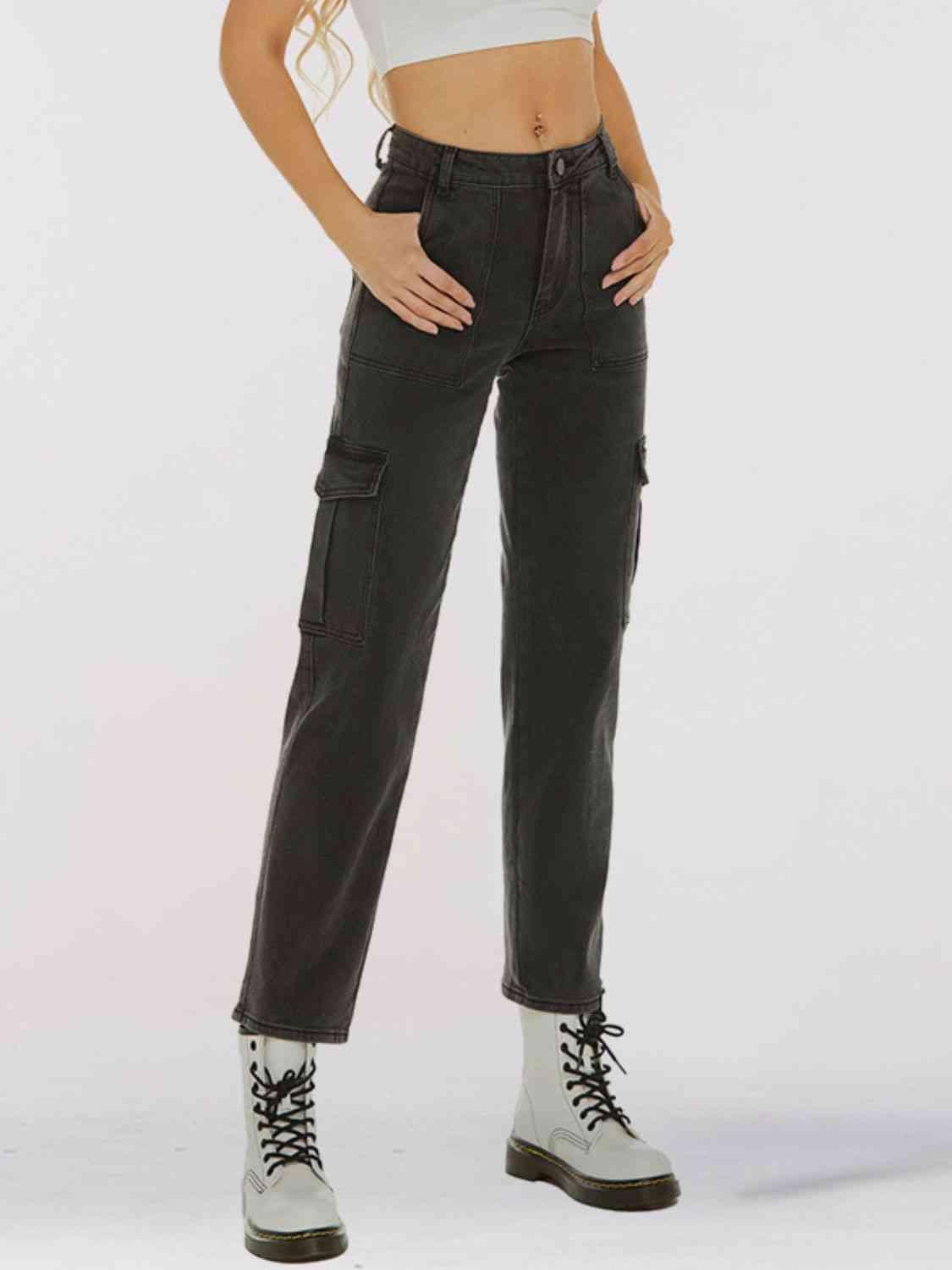 Straight Leg Jeans with Pockets - Immenzive