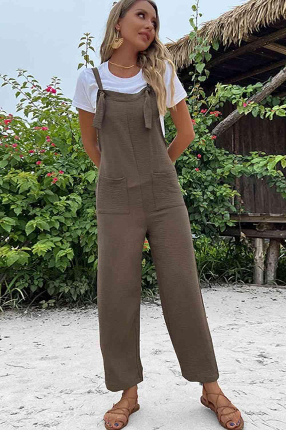 Straight Leg Jumpsuit with Pockets - Immenzive