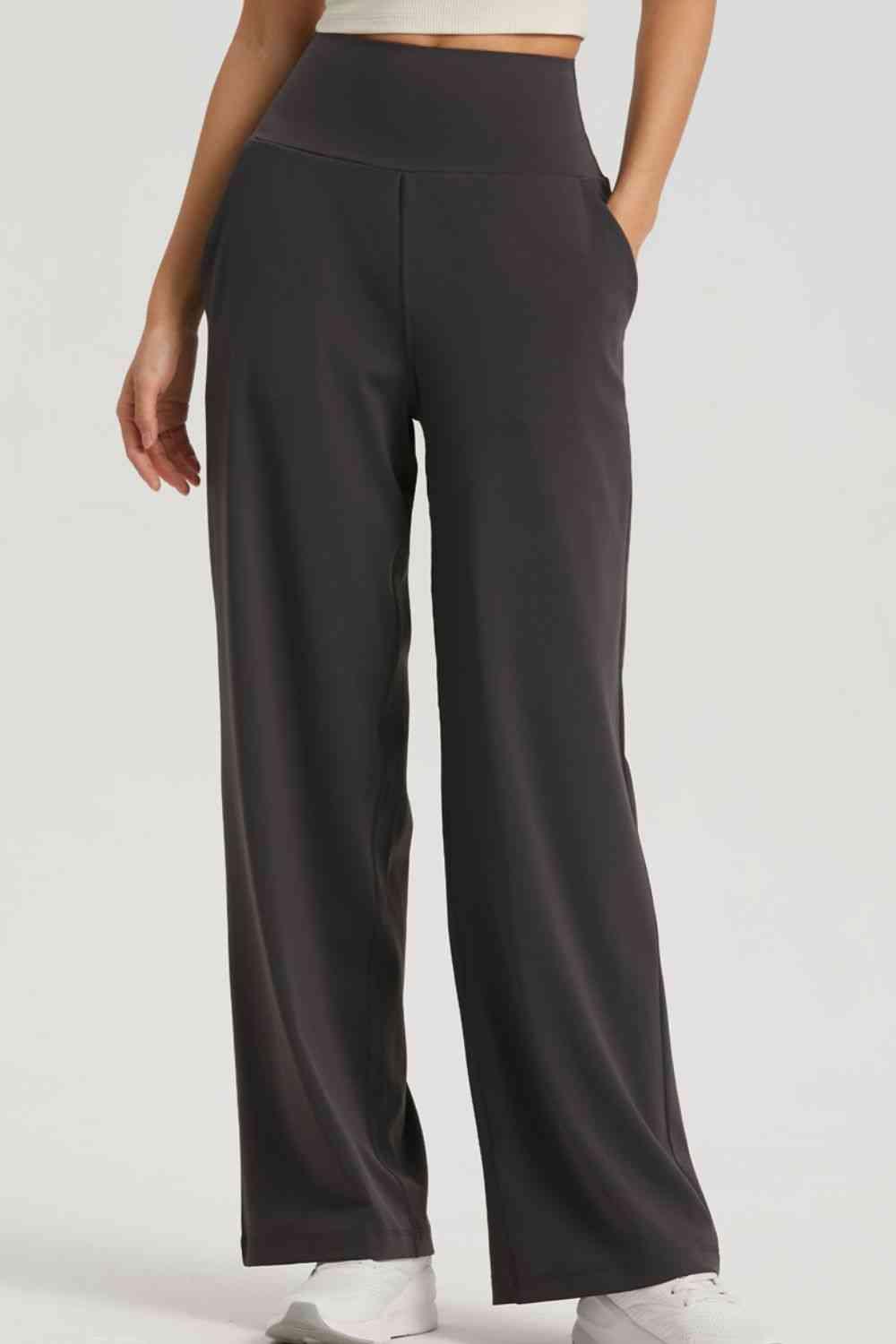Straight Leg Sports Pants with Pockets - Immenzive