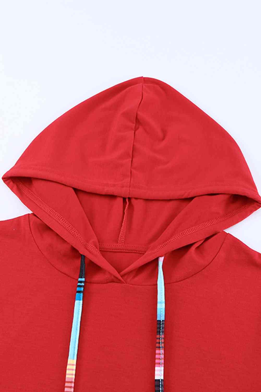 Striped Drawstring Hoodie with Kangaroo Pocket - Immenzive