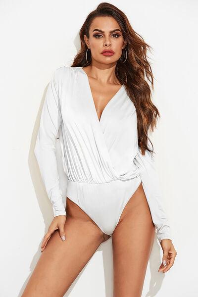 Surplice Long Sleeve Bodysuit - Immenzive