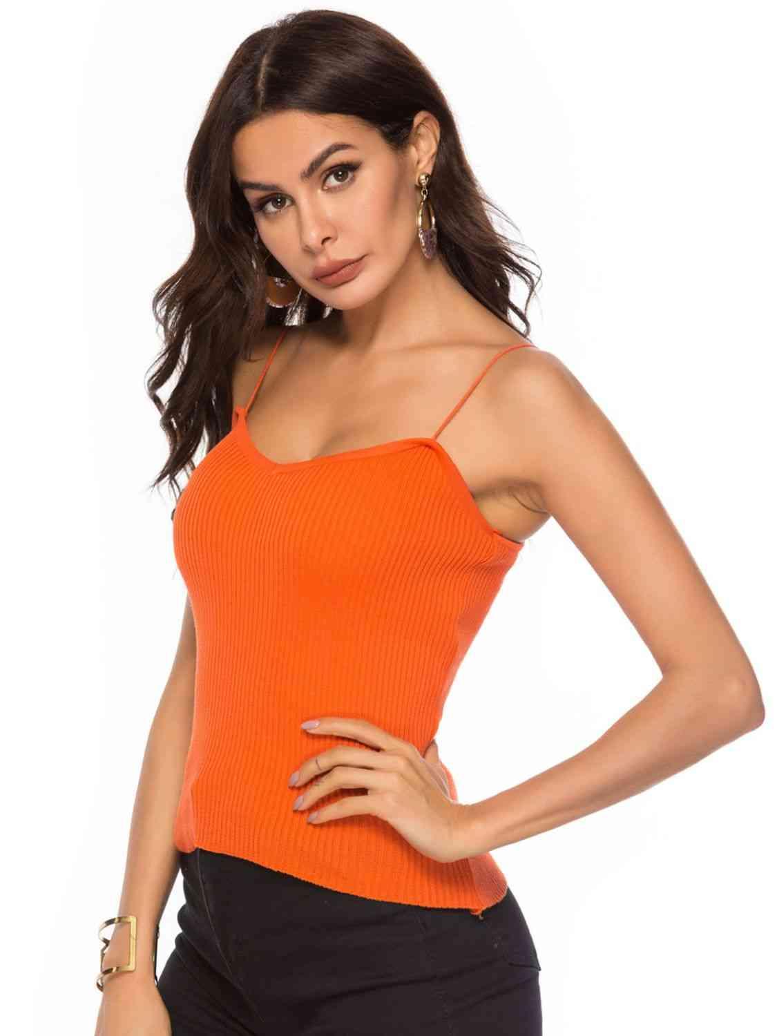 Sweetheart Neck Knit Cami - Immenzive