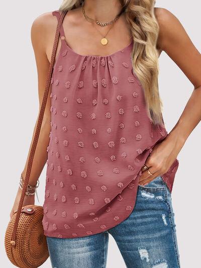 Swiss Dot Scoop Neck Cami - Immenzive