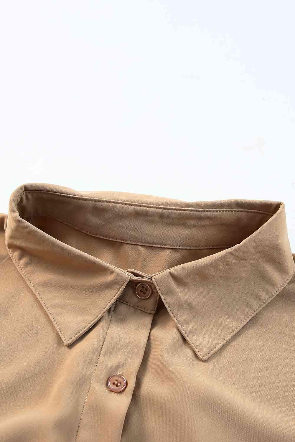 Three-Quarter Sleeve Slit Shirt - Immenzive
