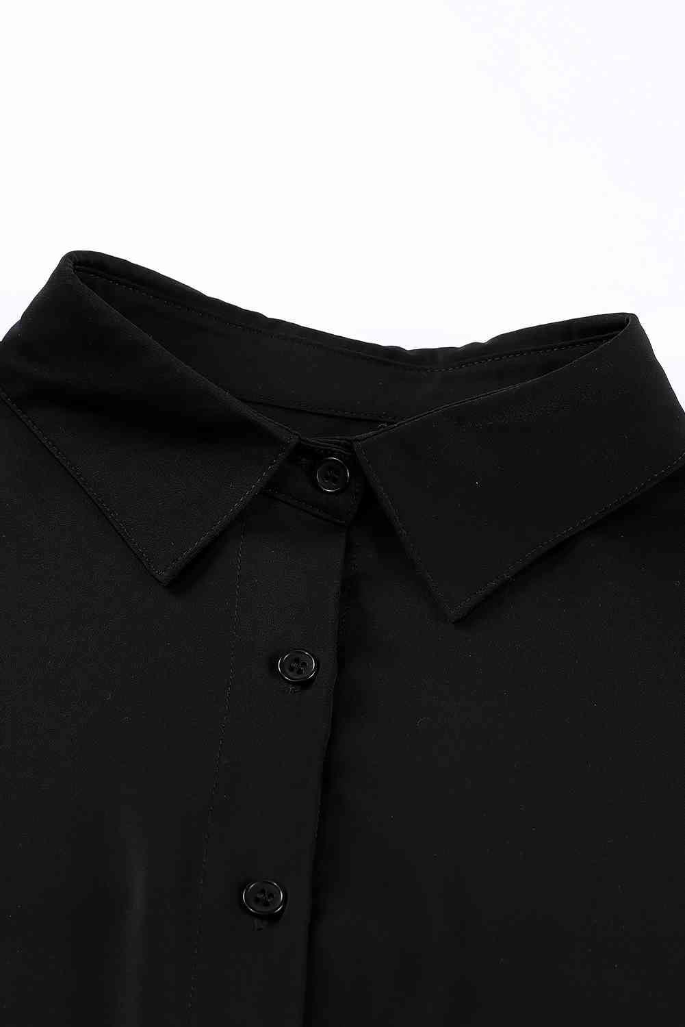 Three-Quarter Sleeve Slit Shirt - Immenzive