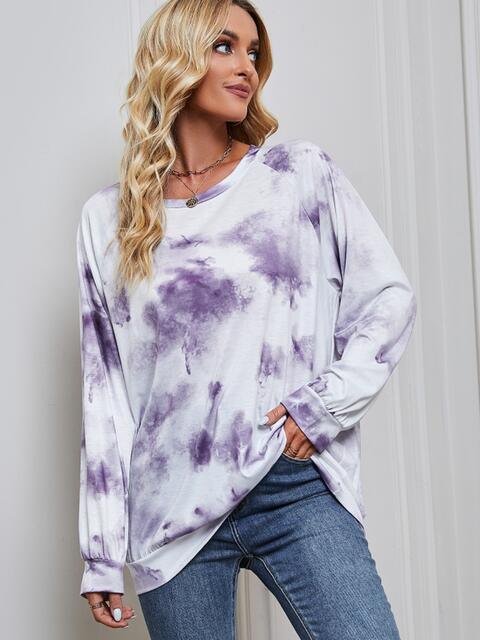 Tie Dye Round Neck Sweatshirt - Immenzive