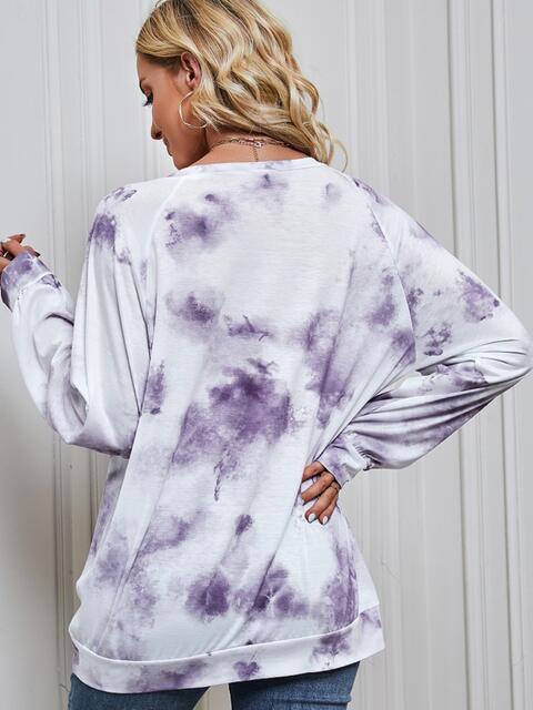 Tie Dye Round Neck Sweatshirt - Immenzive