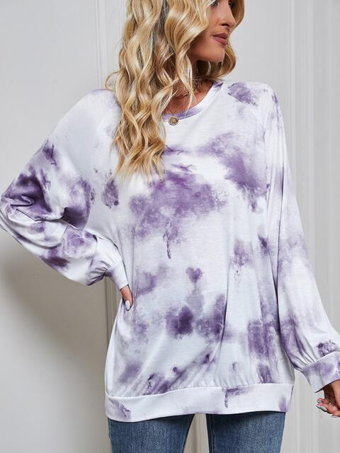 Tie Dye Round Neck Sweatshirt - Immenzive