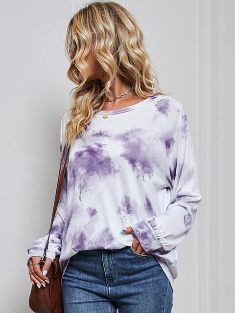 Tie Dye Round Neck Sweatshirt - Immenzive