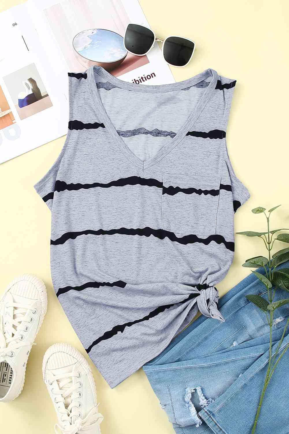 Tie-Dye V-Neck Tank - Immenzive