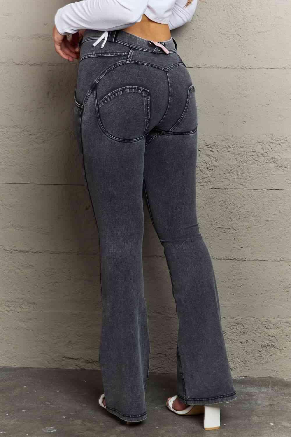 Two-Button Flare Jeans - Immenzive