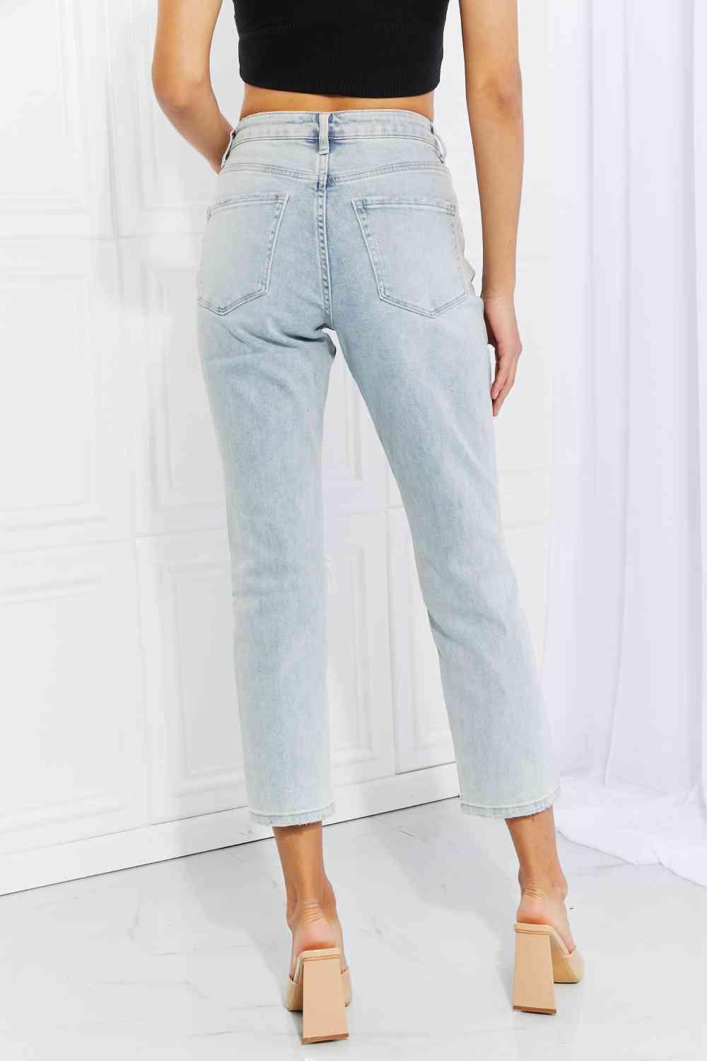Vervet by Flying Monkey Stand Out Full Size Distressed Cropped Jeans - Immenzive
