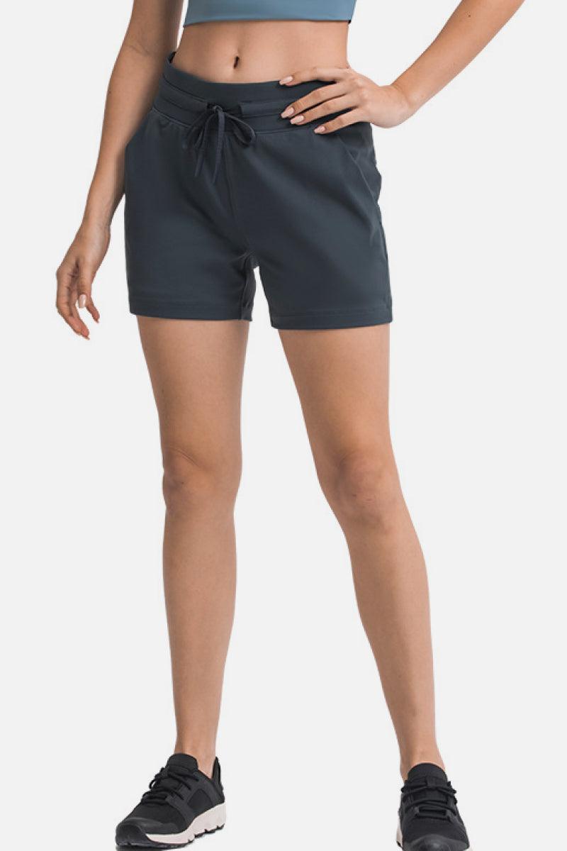 Waist Tie Active Shorts - Immenzive