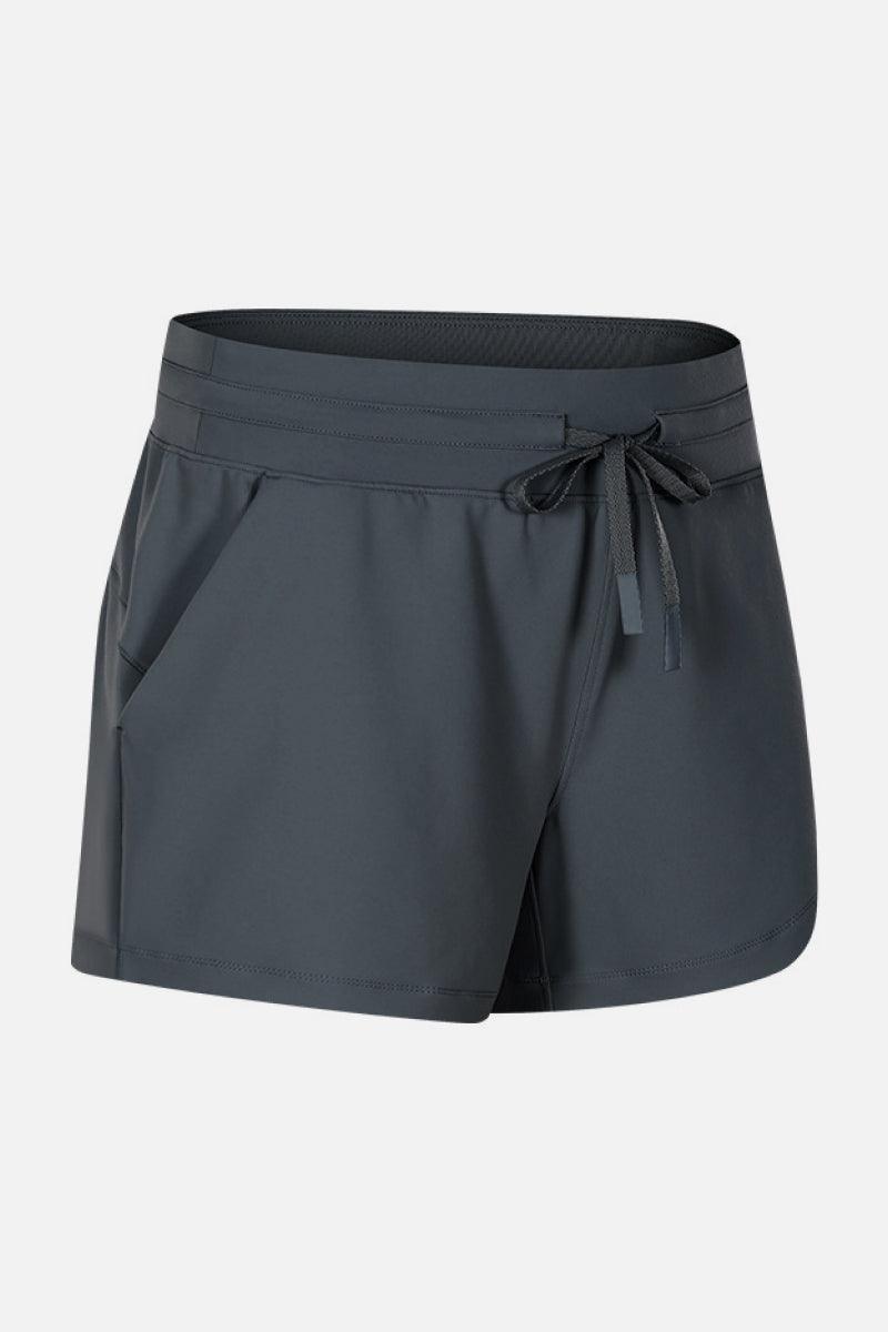 Waist Tie Active Shorts - Immenzive