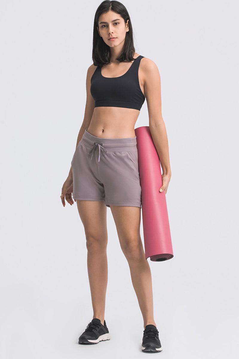 Waist Tie Active Shorts - Immenzive