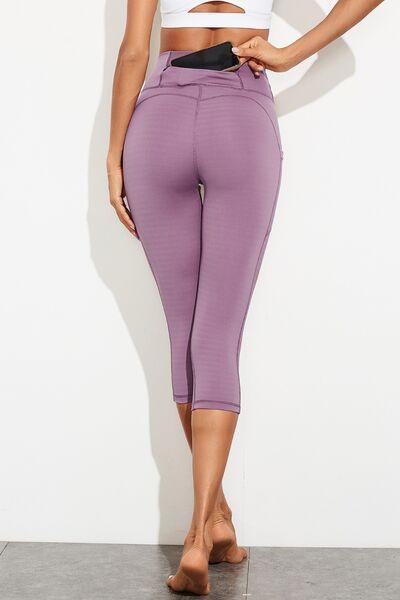 Waistband Active Leggings with Pockets - Immenzive