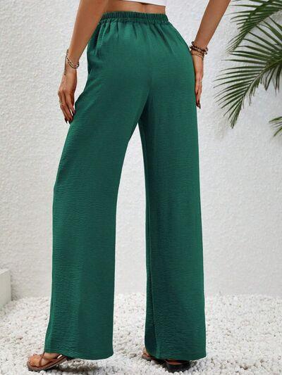 Wide Leg Drawstring Pants - Immenzive