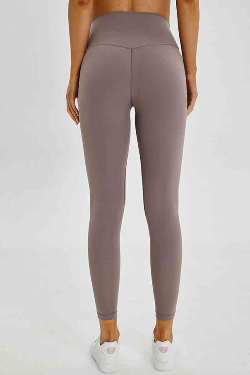 Wide Seamless Band Waist Sports Leggings - Immenzive