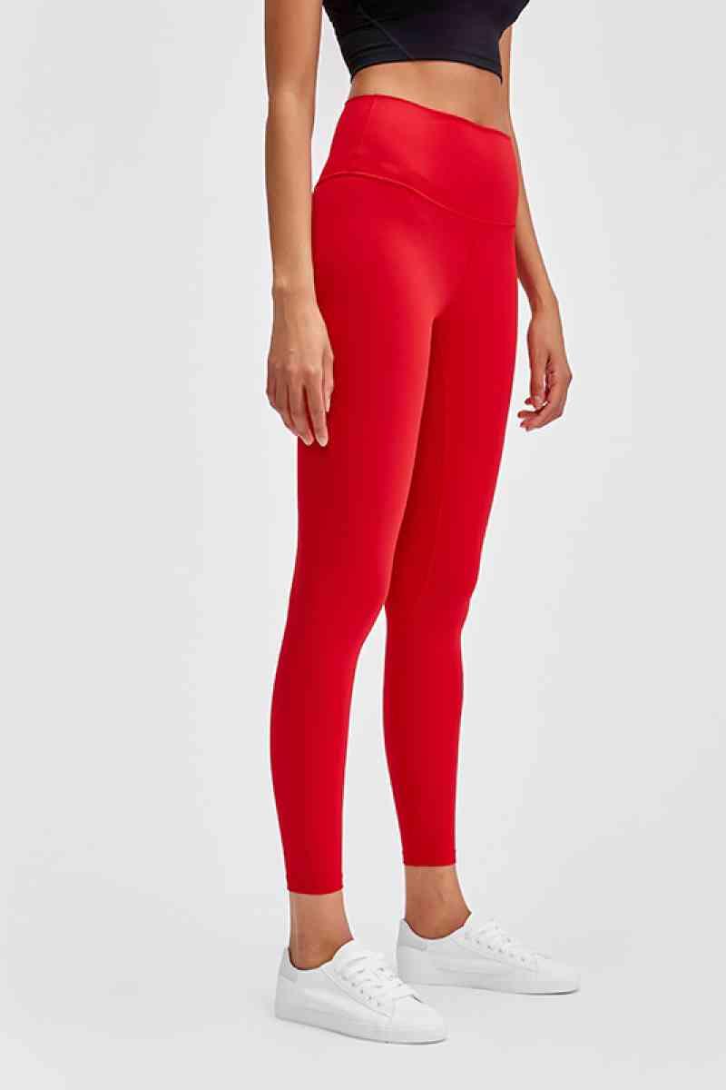 Wide Seamless Band Waist Sports Leggings - Immenzive