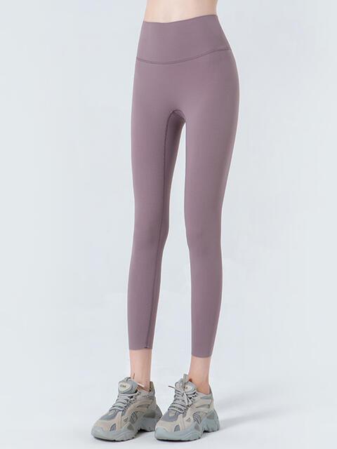 Wide Waistband Cropped Sports Leggings - Immenzive