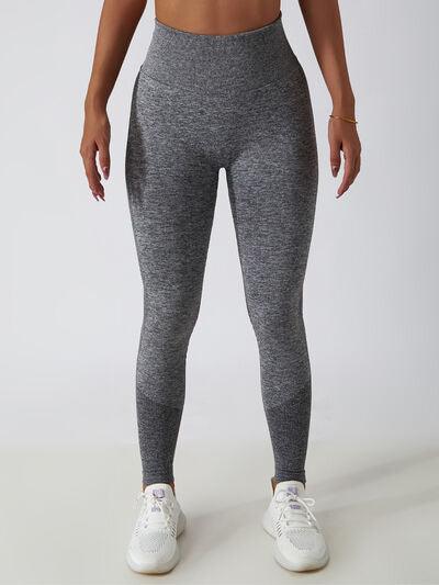 Wide Waistband High Waist Active Leggings - Immenzive