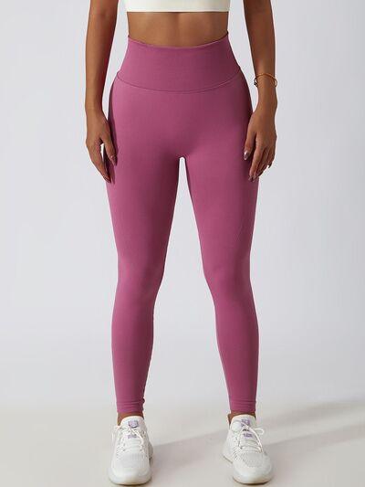 Wide Waistband High Waist Active Leggings - Immenzive