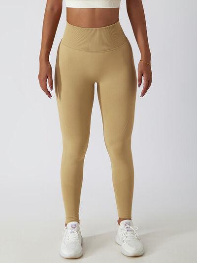 Wide Waistband High Waist Active Leggings - Immenzive
