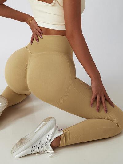 Wide Waistband High Waist Active Leggings - Immenzive