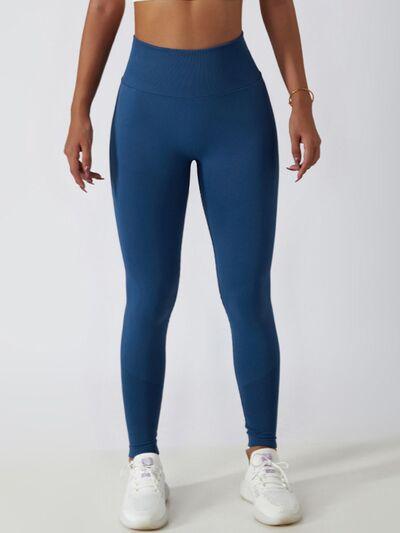 Wide Waistband High Waist Active Leggings - Immenzive