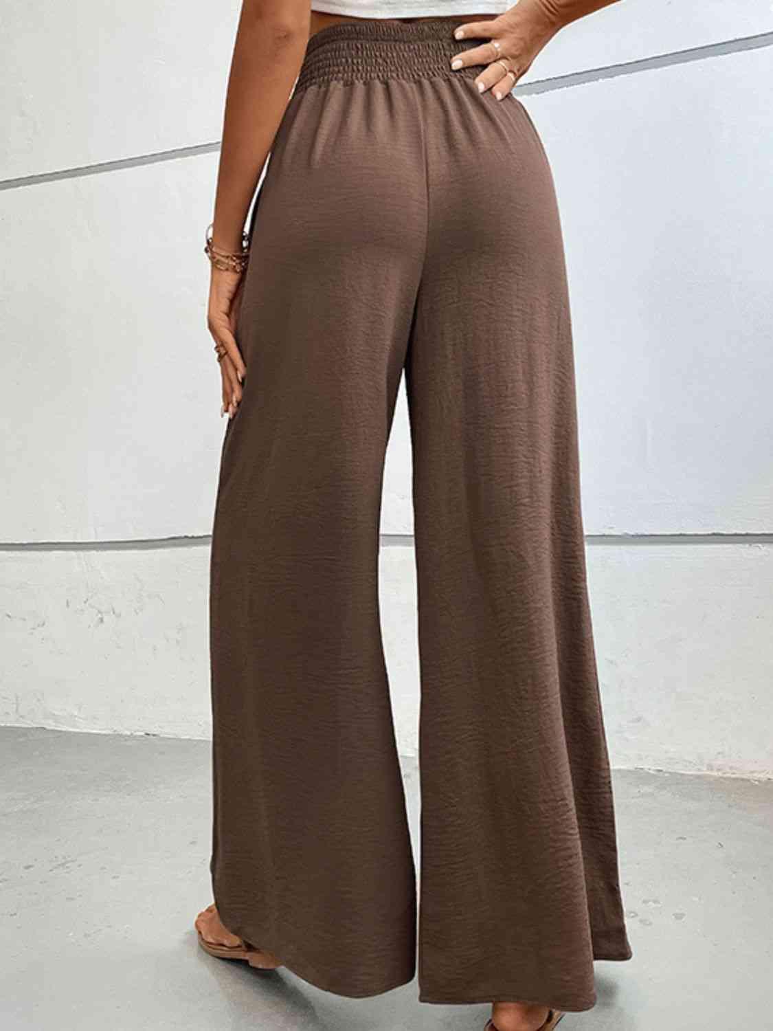 Wide Waistband Relax Fit Long Pants - Immenzive