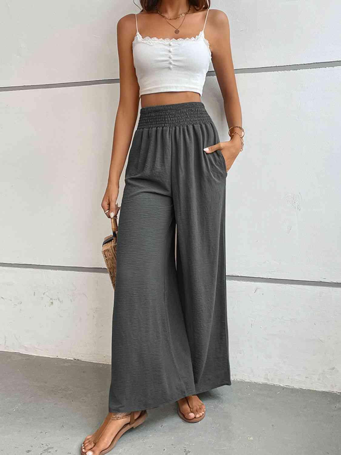 Wide Waistband Relax Fit Long Pants - Immenzive