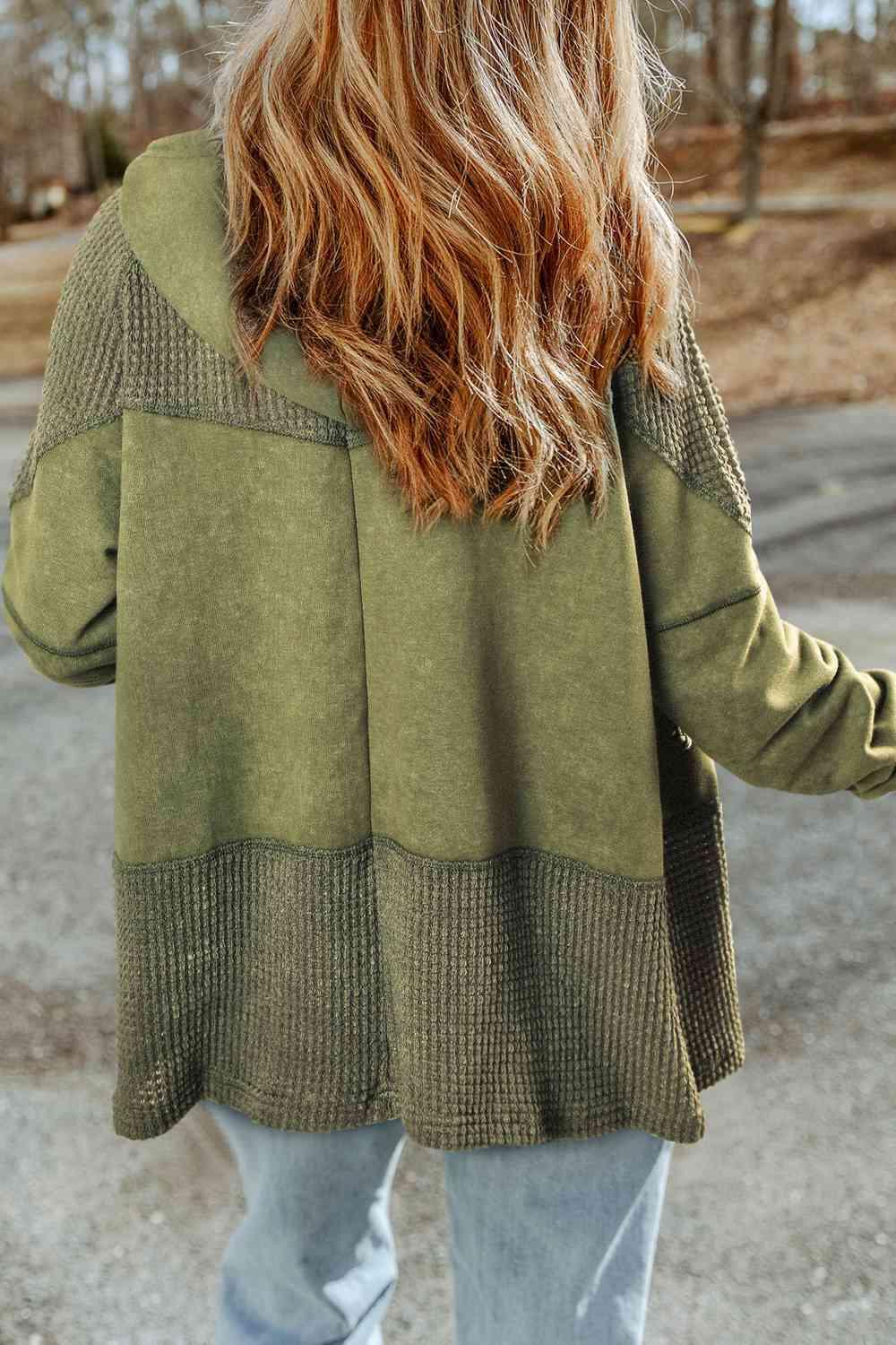 Zip-Up Drawstring Hooded Jacket - Immenzive