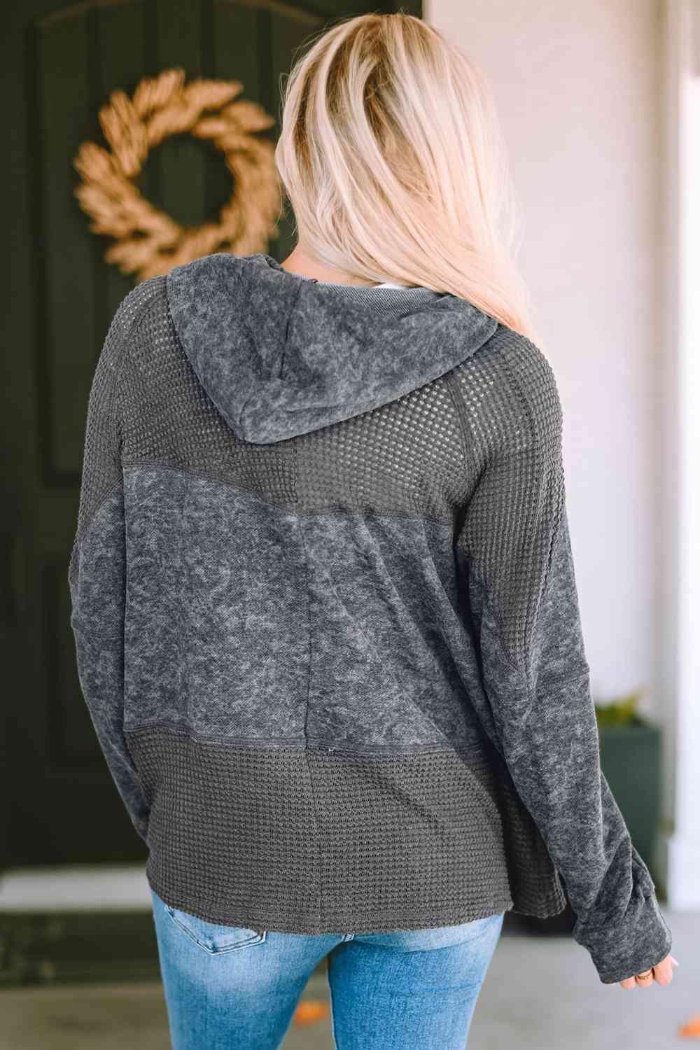 Zip-Up Drawstring Hooded Jacket - Immenzive