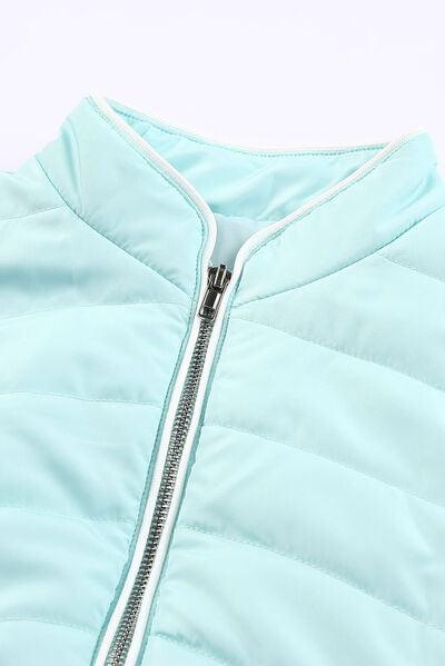 Zip Up Sleeveless Jacket with Pockets - Immenzive