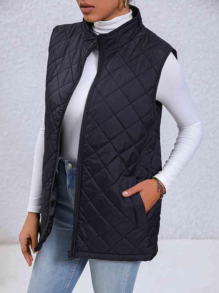 Zip-Up Vest with Pockets - Immenzive