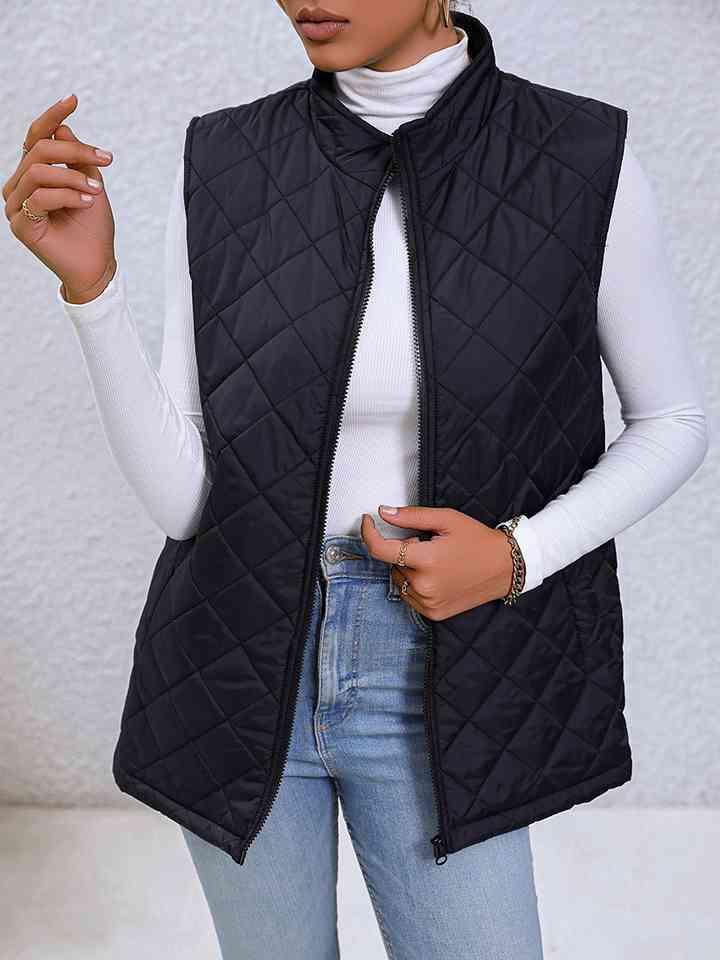 Zip-Up Vest with Pockets - Immenzive
